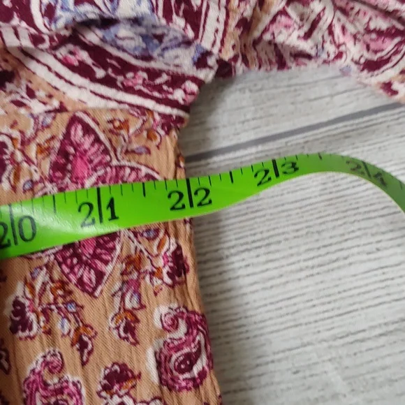 Billabong Boho Peasant Blouse Floral Small - Picture 9 of 10